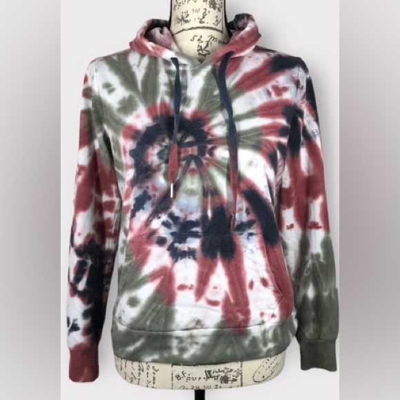 No Boundaries Tops - No Boundaries, Tie Dye Hooded Sweatshirt, Size S (Girl)